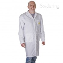 ESD laboratorní plášť, bílý, velikost S, 72151