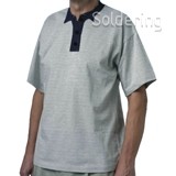 ESD triko s knoflíky a límcem, bílé, velikost M, 221401