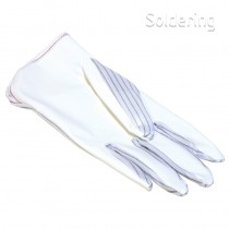 ESD rukavice s povrchovou úpravou dlaně, bílé, velikost M, 221517