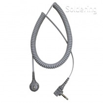Spirálový uzemňovací kabel SCS, dvouvodičový, 1,5m, šedý, 2360R