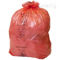 ESD pytle na odpadky, 660x750mm, 50l, červené, 100ks/bal, 239225