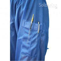 ESD košile s manžetami a límcem, modrá, velikost M, 221421