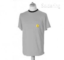 ESD triko s krátkým rukávem StaticTec, světle šedé, S