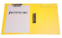 ESD desky na dokumenty StaticTec, A4, žluté, s klipem