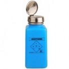 DESCO Europe - ESD dávkovací lahvička One-Touch durAstatic®, modrá, nápis "Acetone", 240ml, 35288