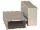 Gie-Tec - Přístrojová krabička, europouzdro se žebrováním EKG1, hliníkové, 168 x 110 x 54 mm
