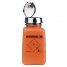  - ESD dávkovací lahvička One-Touch durAstatic®, oranžová, nápis "IPA", 180ml, 35272