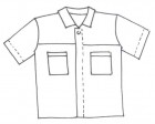 ESD / antistatická košile s krátkým rukávem, dámská, bílá, s logem