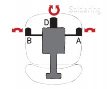 ESD pracovní židle LEAN, SS, ESD2, A-LE1115AS