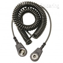 Spirálový uzemňovací kabel, 10mm/4mm, 2,0m, černý, 230260