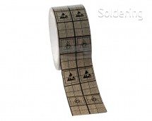 ESD lepicí páska Wescorp™, s vodivou mřížkou a ESD symboly, celulózová, 48mmx36m, 242245