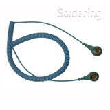 Spirálový uzemňovací kabel, 10mm/10mm, 2,4m, modrý, 60363