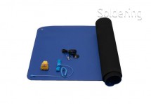 Sada pro ESD pracovní plochu StaticTec Plus, 60x90cm, tmavě modrá