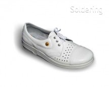 ESD polobotky TRAINER, bílé, velikost 40