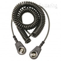 Spirálový uzemňovací kabel, 10mm/10mm, 3,0m, černý, 230310