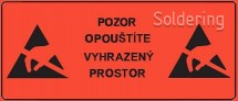 Označení opuštění vyhrazeného prostoru - A4 laminace (samolepka)