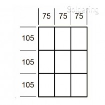 Vnitřní přihrádky do zásuvek MOD62, 9 přihrádek 75x105mm