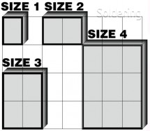 Zásobník součástek SNAPBOX - nákres velikostí