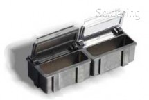Zásobník na součástky SNAPBOX 2, 40x28x20mm, transparentní víko, ESD