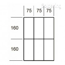 Vnitřní přihrádky do zásuvek MOD62, 6 přihrádek 75x160mm