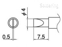 Pájecí hrot HAKKO T11-D4