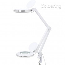 Stolní lupa s LED osvětlením TOOLCRAFT, 60 SMD LED, 8D, 3x, 3x127mm, bílá