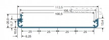 Hliníkový profil 124010 1000 Euro-Cooling Fin Profile 3, přírodně eloxovaný, 1000mm