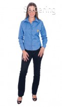 ESD dámská košile WS50, 98% bavlna, barva světlá modrá