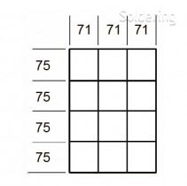 Vnitřní přihrádky do zásuvek MOD62, 12 přihrádek 71x75mm