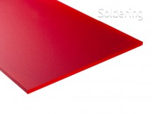 Plexisklo (d x š) 100 mm x 200 mm, tloušťka materiálu 3 mm, červená, 1 ks