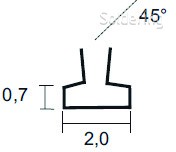 Pinzeta na SMD, 2,0x0,7mm, 115mm