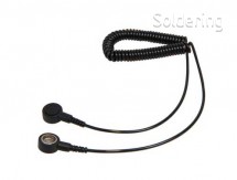 Spirálový uzemňovací kabel StaticTec, 10mm/10mm, 1,8m, černý