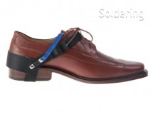 Uzemňovací patička StaticTec, pro pánskou obuv, easy-lock klip, modrá, 1MΩ