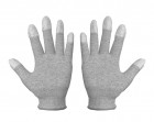 OEM PR - ESD pracovní rukavice StaticTec, z nylonu s uhlíkem a PU konečky prstů, šedé, velikost S