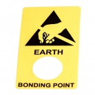 DESCO Europe - Štítek Earth Bonding Point (EBP), 25x45mm, pásek s 10 štítky, 229245