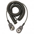 DESCO Europe - Spirálový uzemňovací kabel, 10mm/4mm, 2,0m, černý, 230260