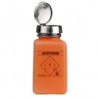  - ESD dávkovací lahvička One-Touch durAstatic®, oranžová, nápis "Acetone", 180ml, 35271