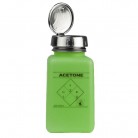  - ESD dávkovací lahvička One-Touch durAstatic®, zelená, nápis "Acetone", 180ml, 35274
