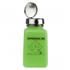  - ESD dávkovací lahvička One-Touch durAstatic®, zelená, nápis "IPA", 180ml, 35275