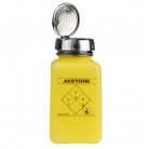  - ESD dávkovací lahvička One-Touch durAstatic®, žlutá, logo "Aceton", 180ml, 35277