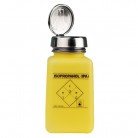  - ESD dávkovací lahvička One-Touch durAstatic®, žlutá, logo "IPA", 180ml, 35278