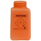 DESCO Europe - ESD dávkovací lahvička durAstatic®, bez víčka, oranžová, nápis "Acetone", 120ml, 35492