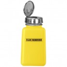  - ESD dávkovací lahvička One-Touch durAstatic®, žlutá, logo "Flux Remover", 180ml, 35595