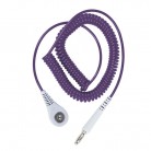 DESCO Europe - Spirálový uzemňovací kabel Jewel®, 4mm/banánek, 1,8m, fialový, 60268