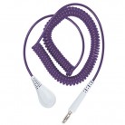 DESCO Europe - Spirálový uzemňovací kabel Jewel®, 10mm/banánek, 1,8m, fialový, 60269