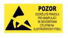  - Lepicí štítky - "POZOR", 76x38mm, 10ks/list