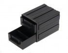 OEM PR - ESD box se zásuvkami StaticTec, stohovací, 139x93x46mm, černý
