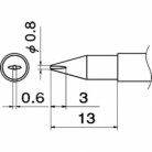 Hakko - Pájecí hrot T2-08LD