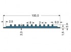 Hliníkový profil EKG1 120010 0160, přírodně eloxovaný