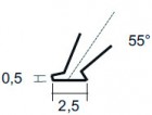 Pinzeta na SMD, 2,5x0,5mm, 120mm